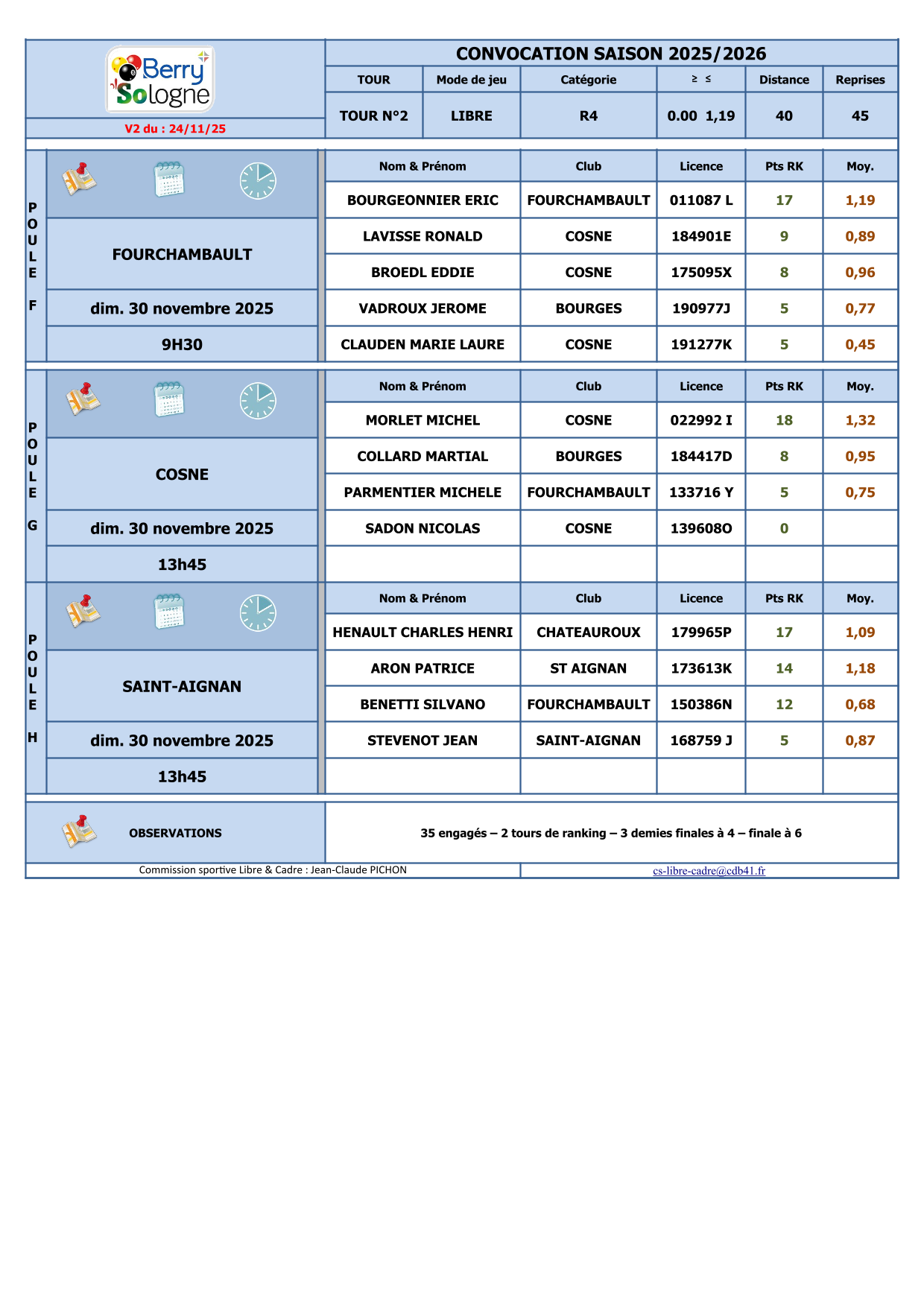CDB 41 convocations T2 libre R4 dim 30 nov 2025 V2